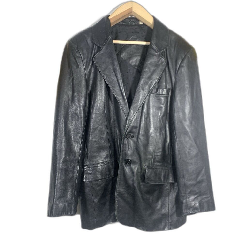 Roundtree & Yorke Vintage Lambskin leather double Button Jacket Men’s Size L